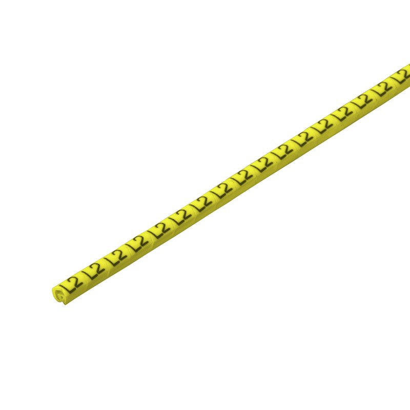 Weidmüller - Kabelmarkierungssystem Leitermarkierer CLIC02-6 GE/SW L2 CD 6x3,4mm,weich,gelb − 250 Stück