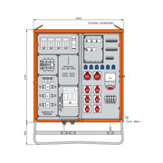 Walther Werke - Baustromverteiler Anschlussverteilerschrank WAV0272R1 138kVA m.Wandlermess