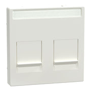 Merten - Einsatz/Abdeckung für Kommunikationstechnik Zentralplatte 2f.pws/gl MEG4564-0319 f.Mod.Jack Schr.feld