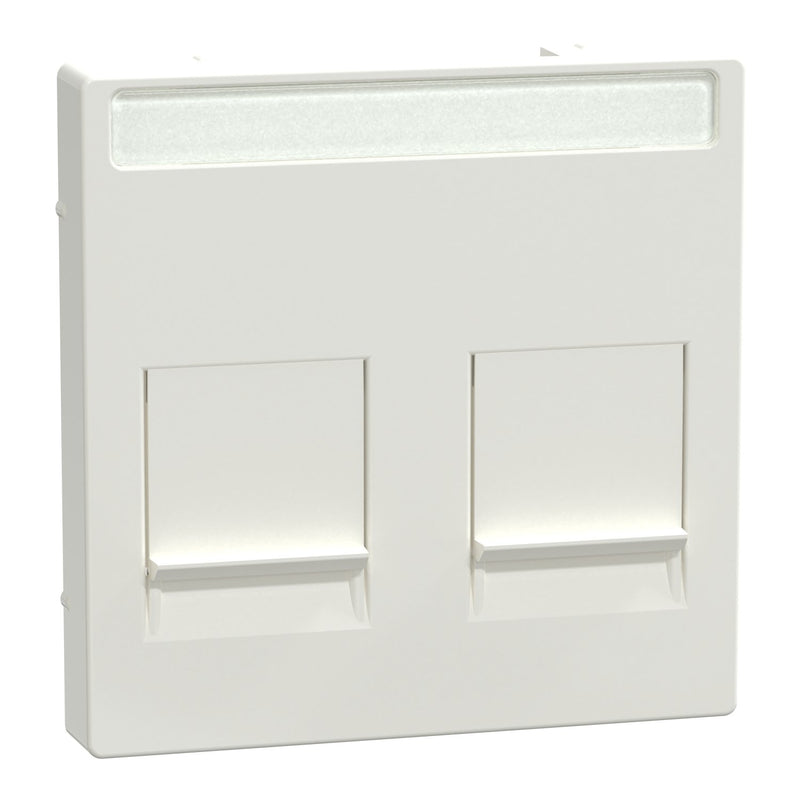Merten - Einsatz/Abdeckung für Kommunikationstechnik Zentralplatte 2f.pws/gl MEG4564-0319 f.Mod.Jack Schr.feld