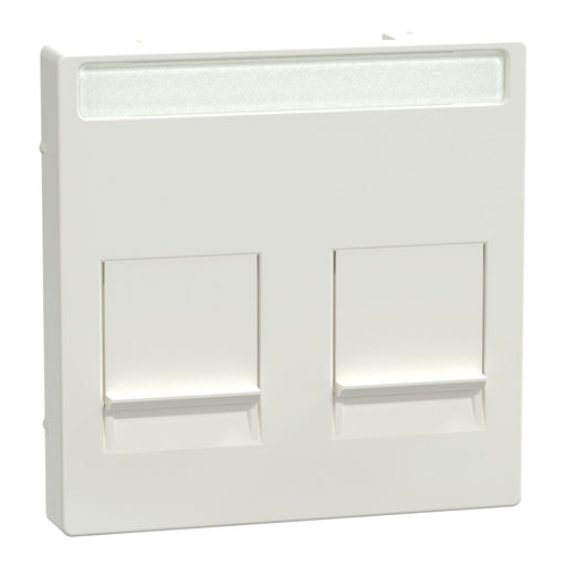 Merten - Einsatz/Abdeckung für Kommunikationstechnik Zentralplatte 2f.pws/gl MEG4564-0319 f.Mod.Jack Schr.feld