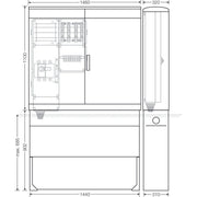 Hensel - Verteilerschrank für Energieversorgung Ladeverteiler Mi EV 22kW 4010 f.4 Ladep. a 22kW