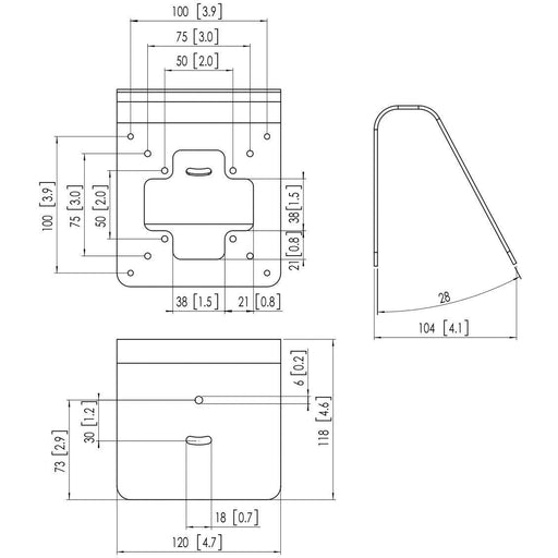 Vogels - Halterung für Audio-/Videosysteme Wand/Tischhalter PTA3103 sw TabLock