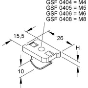 Niedax - Gleitmutter GSF 0408 − 25 Stück