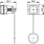 Telegärtner - Staubschutz für Steckverbindungen STX V14 Steckerschutzkappe 100022772