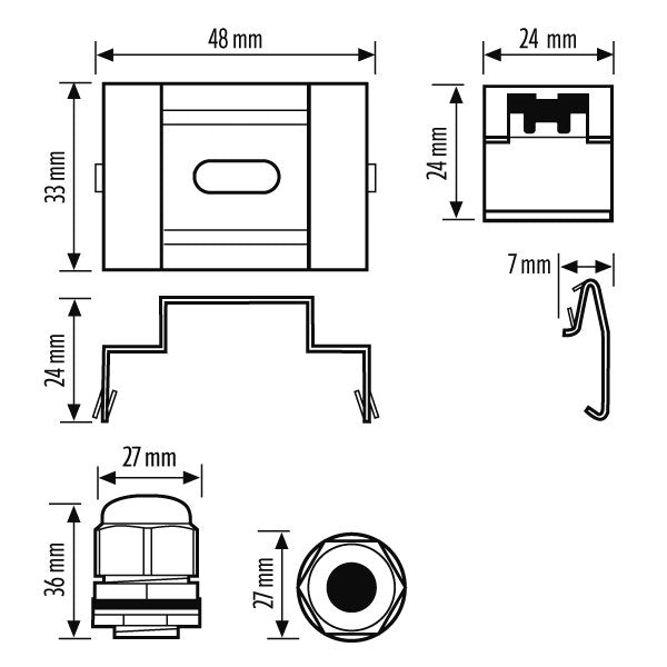 ESYLUX - Mechanisches Zubehör/Ersatzteile für Leuchten Beipack Set Clips OLIVIA-2 #EO10310560