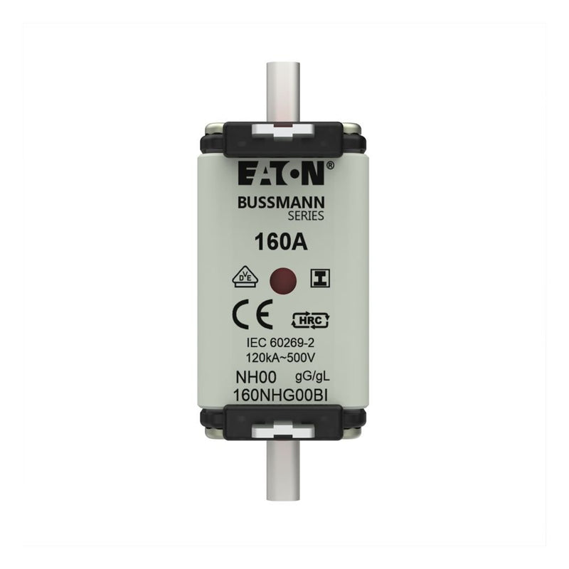 Eaton - Messersicherung Sicherungseinsatz Nieders. 160NHG00BI 160A AC 500V 120kA − 3 Stück