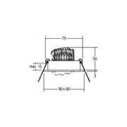 Brumberg Leuchten - Downlight/Strahler/Flutlicht LED-Einbaustrahler 230V 38310253 3000K, alu matt