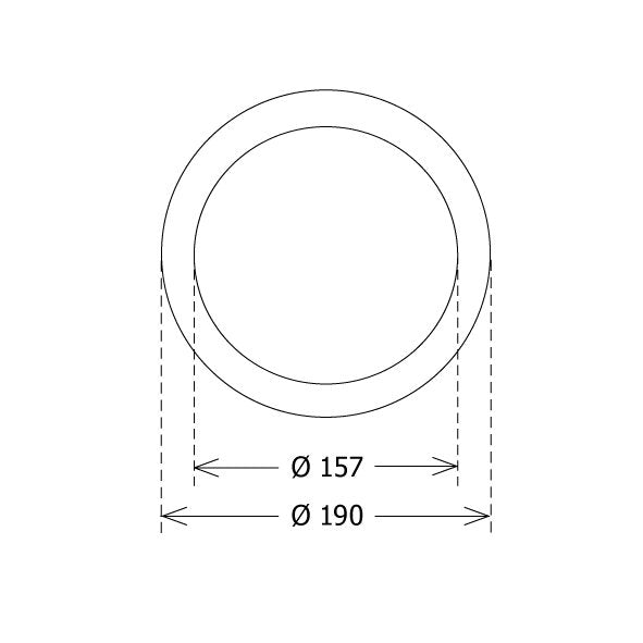 LTS Licht&Leuchten - Mechanisches Zubehör/Ersatzteile für Leuchten Deckenverstärkungsring ZDVR 0157 BIXX