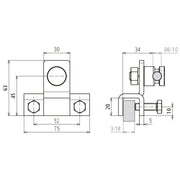 DEHN - Anschlussklemme für Blitzschutz Anschlussklemme senkr. 372169 für Ex-Zone 2/22 für