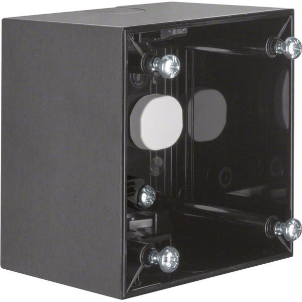 Berker - Aufputzgehäuse für Unterputzgerät Aufbau-Gehäuse sw/gl 911512520 1f. hohe Ausführung