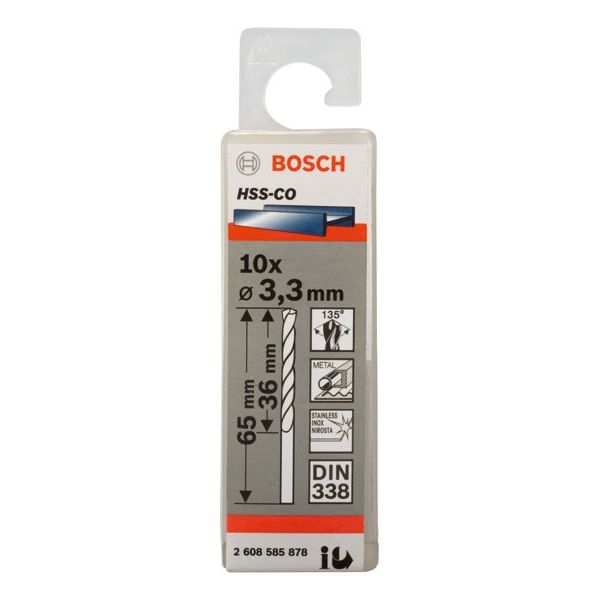 Bosch - Bohrer PRO Stainless Steel HSS-Co 2608585878 Spiralbohrer 3,3 x