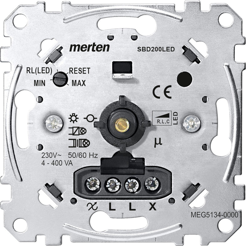 Merten - Dimmer Univers.Drehdimmer-Einsatz MEG5134-0000 für LED-Lampen