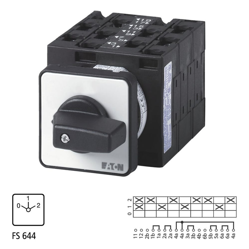 Eaton - Lastschalter Polumschalter T3 32A T3-5-31/E Aufbau rastend
