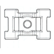 HellermannTyton - Befestigungssockel und -element für Kabelbinder Kabelhalter S2CM25 − 500 Stück