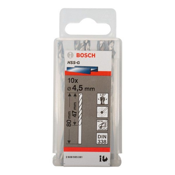 Bosch - Bohrer PRO Metal HSS-G 2608595061 Spiralbohrer 4,5 x