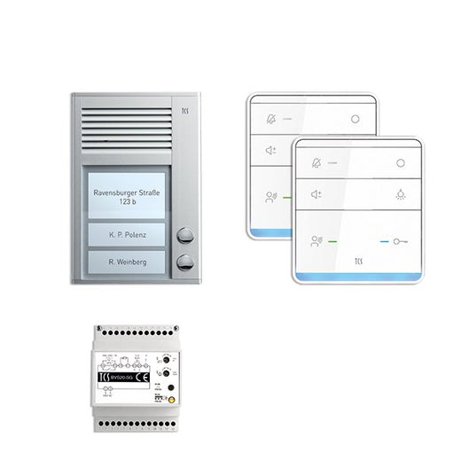 TCS Tür Control - Türsprech-Set Paketlösung PSC2320-0000 2 Tasten AP,Freispr