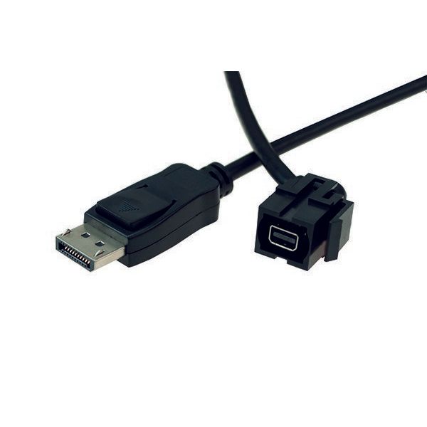 Bachmann - Modulare Kupplung Keystone Mini-Displayport 917.214 DESK2 ALU BLACK