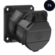 Walther Werke - CEE-Anbausteckdose (IEC 60309) CEE NEO Anbaudose schräg FW511407CC 16A 4P 7h IP54