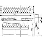 Telegärtner - Patchpanel Kupfer 19Z.-Modulträger 1.5HE 100021494 für 48AMJ Mod./Kup