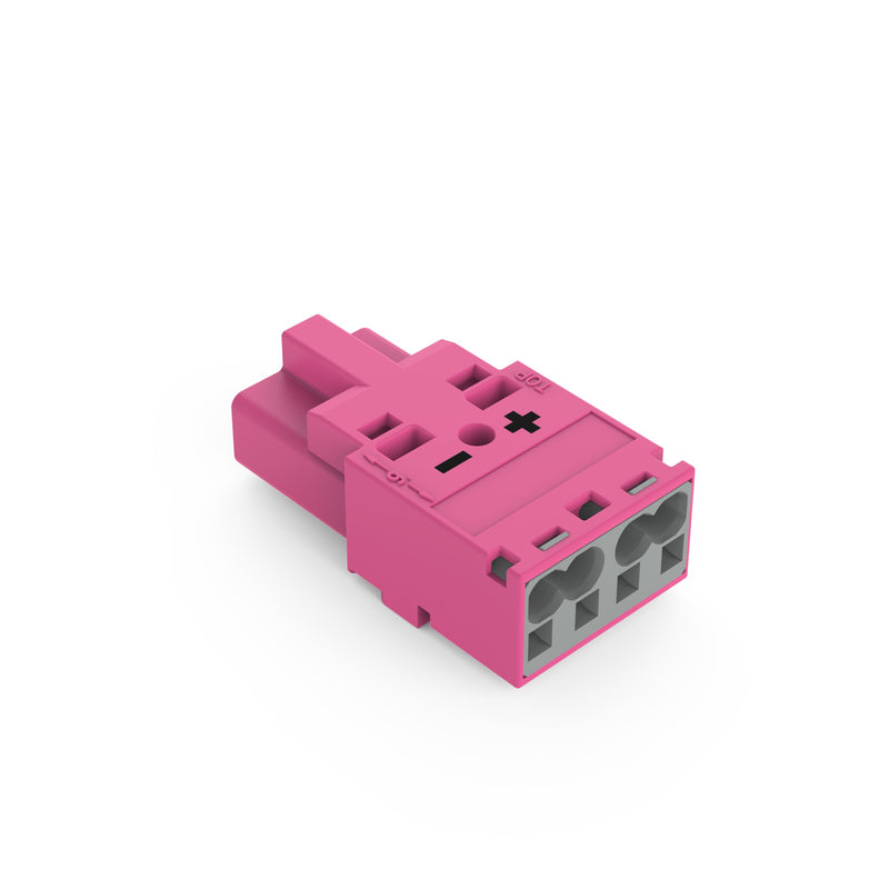 WAGO - Steckverbinder für steckbare Gebäudeinstallation Stecker 2-polig 770-292/082-000 Kod. B,pink − 100 Stück