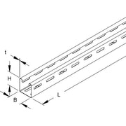 Niedax - Kabelrinne Rinne RL 50.050 F − 3 Meter