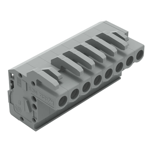 WAGO - Kabelsteckverbinder für Leiterplattensteckverbinder 1-Leiter Federleiste 232-108/026-000 CAGECLAMP 2,5mm²,gr − 50 Stück