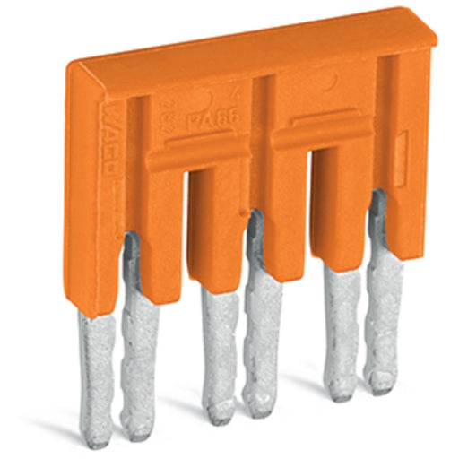 WAGO - Querverbinder/Brücker für Reihenklemme Querbrücker 282-433 orange, isol. 2-fach − 50 Stück
