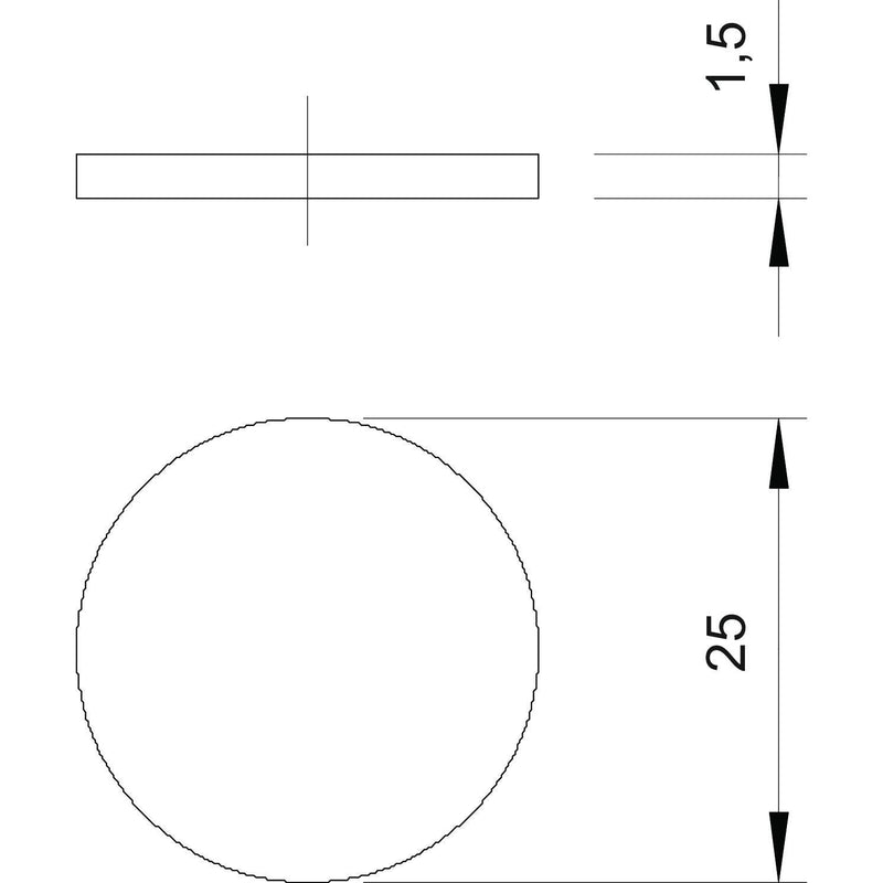 OBO Bettermann - Durchführungstülle Staubschutzplättchen 107 S VTEC M25 − 100 Stück