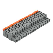 WAGO - Kabelsteckverbinder für Leiterplattensteckverbinder 1-Leiter-Federleiste,Hebel 2231-1116/327-000 PushinCAGECLAMP,grau − 25 Stück