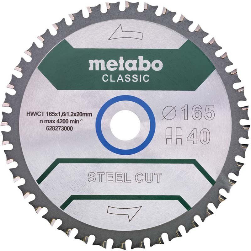 Metabowerke - Kreissägeblatt SteelCutClassic 1 628273000 165x20 Z40 FZFA/FZFA