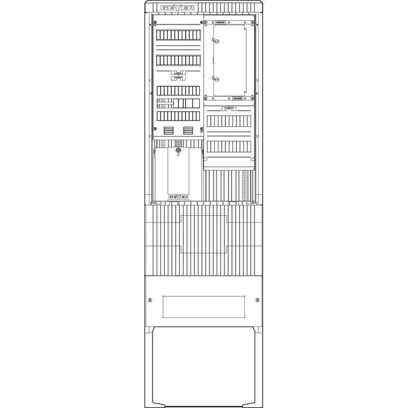ABN - Zähler-Komplettschrank Zähleranschlusssäule SZ205ZA1503 1 ZP APZ 5pol