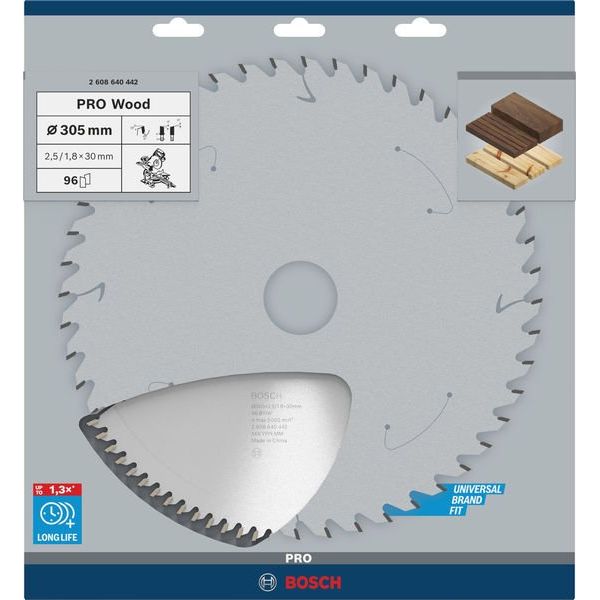 Bosch - Kreissägeblatt PRO Wood Kreissägeblatt, 2608640442 305 x 2,5 x 30 mm