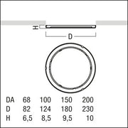 Zumtobel Group - Lichttechnisches Zubehör/Ersatzteile für Leuchten Vorsatz PANOS INF #60800767 klar IP54 E100 WH