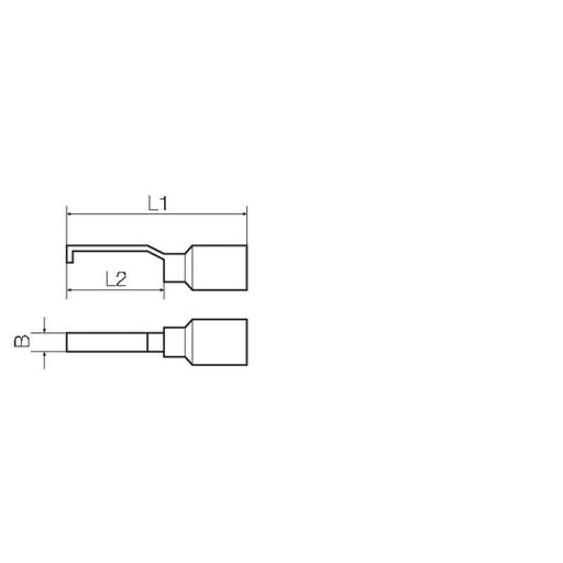 Weidmüller - Verbinder für Cu-Leiter zum Verpressen Kabelschuh HOOKBLA 1,0-2,5 SW max.: 2.5 mm² − 100 Stück