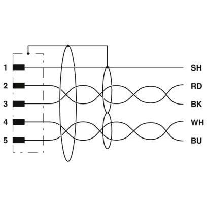 Phoenix Contact - Konfektioniertes Sensor-Aktor-Kabel Bussystem-Kabel SAC-5P-M12MS#1410472 − 1 Stück