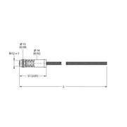 Turck - Rundsteckverbinder, feldkonfektionierbar (Industriesteckverbinder) Versorgungsleitung RKP46PTA-1/TXL M12-Power