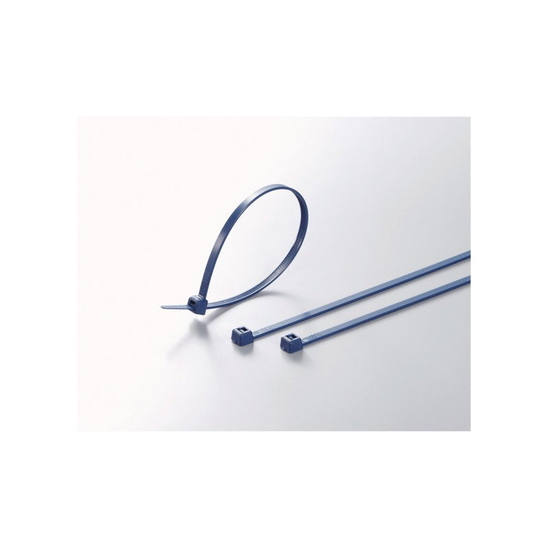 HellermannTyton - Kabelbinder detektierbar MCTS100-PA66SS-BU-C1 metallhaltig,100x2,5 − 100 Stück