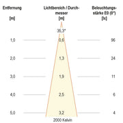 EVN Lichttechnik - Downlight/Strahler/Flutlicht Deckeneinbauleuchte 5690016D2W IP20 6W 3000K-2000K