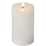 Star Trading - Festbeleuchtung LED-Wachskerze 061-41-1 weiß 7,5x15 flack