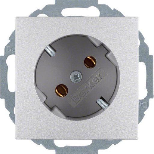 Berker - Steckdose Schuko-Steckd.alu matt 47271404 45 Grad