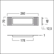 Zumtobel Group - Mechanisches Zubehör/Ersatzteile für Leuchten Einbaurahmen ARTSIGN #22166900 für Notleuchte 12,5
