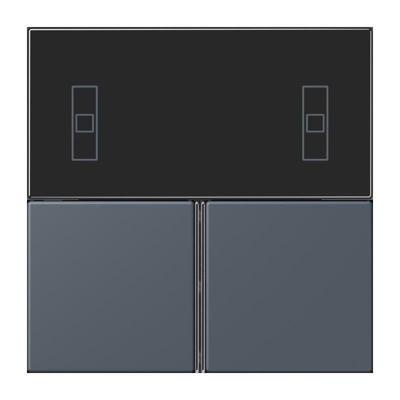 Jung - Abdeckung/Bedienelement für Installationsschalterprogramme Tastensatz 3fach LC 4093 TSA 262 gris fonce 59