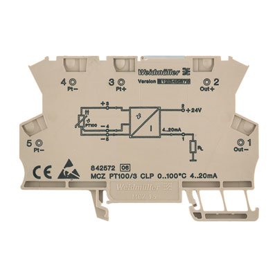 Weidmüller - Temperaturmessumformer RTD-Temperaturwandler MCZ PT100/3CLP0-100C für TS 35 − 10 Stück