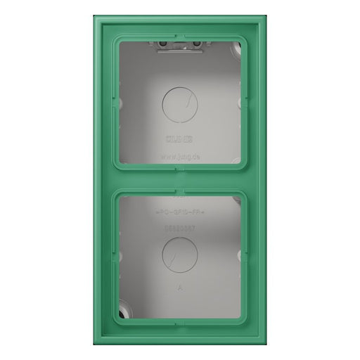 Jung - Aufputzgehäuse für Unterputzgerät Aufputz-Kappe 2fach LC 582 A 250 vert 59 (4320G)