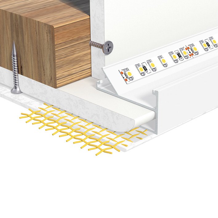 EVN Lichttechnik - Mechanisches Zubehör/Ersatzteile für Leuchten Trockenbauprofil APTBHLW200 für LED-Stripes
