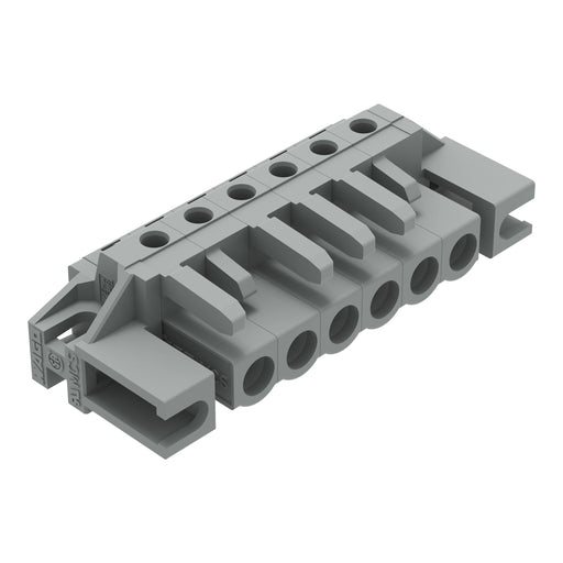 WAGO - Leiterplattensteckverbinder THT-Federleiste abgewink. 232-236/047-000 Rastermaß 5mm,grau − 50 Stück