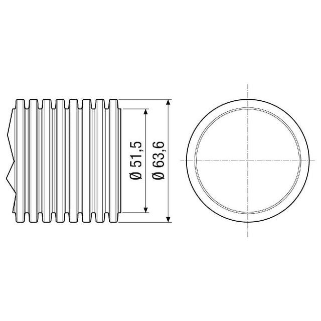 Maico - Spiralschlauch aus Kunststoff nicht isoliert Felxrohr MA-FR63 flex, 50m, DN63