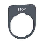 Schneider Electric - Tastenplatte für Befehls- und Meldegeräte Schildträger 40x50mm ZBYFP2304C0 STOP 30mm grau