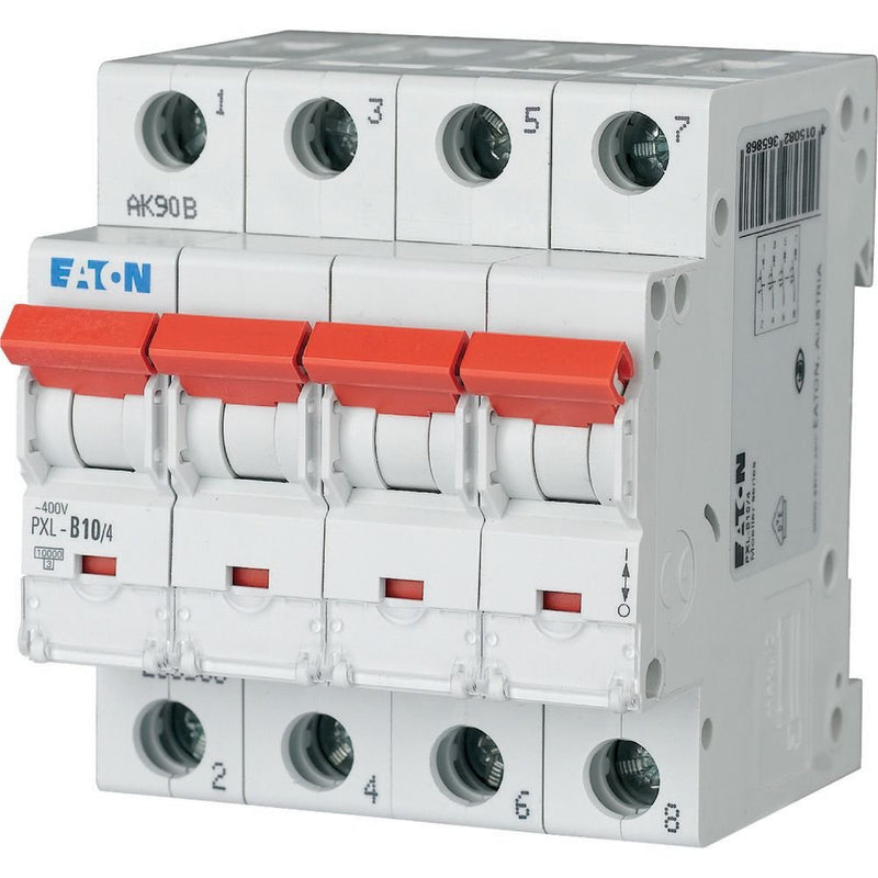 Eaton - Leitungsschutzschalter Leitungsschutzschalter PXL-D10/4 10 A, 4p,Steckkl. D